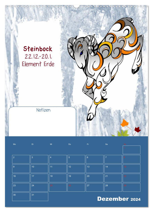 Signes du zodiaque • Calendrier / Planificateur d'anniversaire (Calendrier mural CALVENDO Premium 2024) 