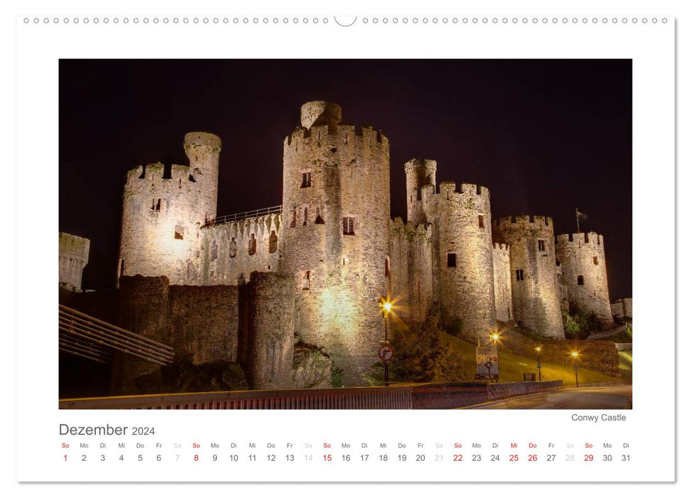 Wales / AT version (CALVENDO wall calendar 2024) 