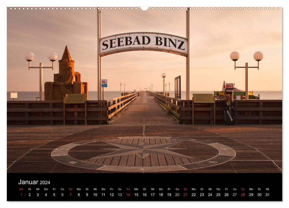 Impressions de l'île de Rügen dans la mer Baltique (calendrier mural CALVENDO 2024) 