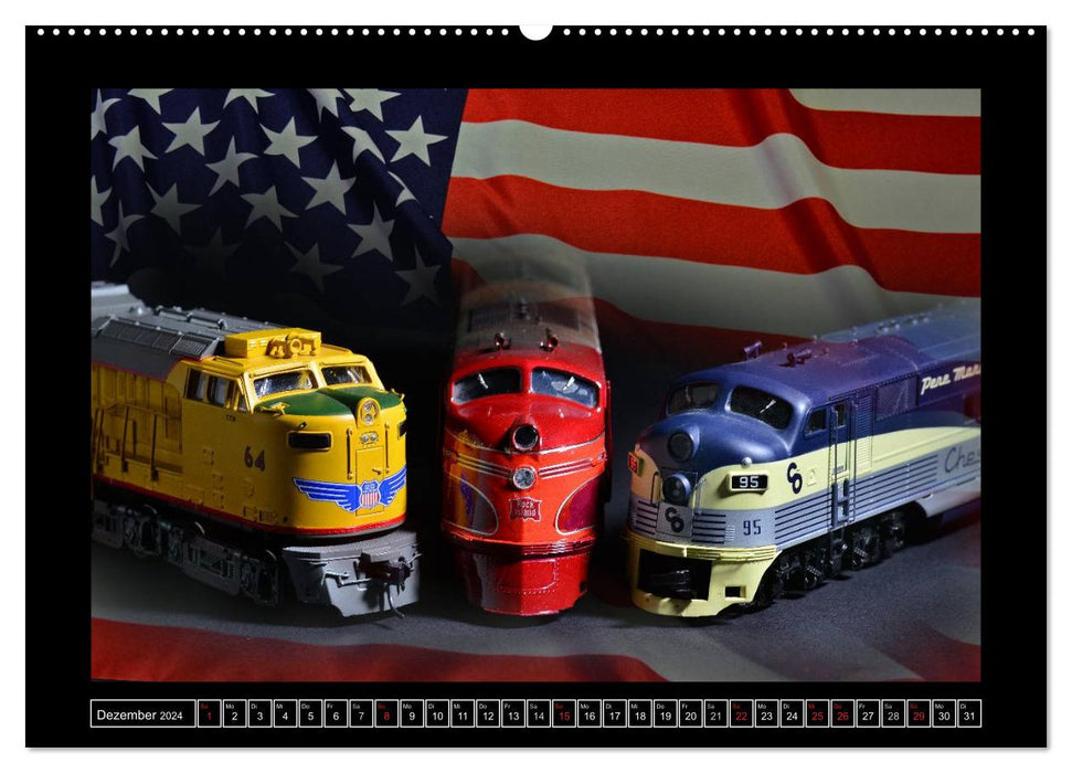 Amerikanische Modelleisenbahnen (CALVENDO Premium Wandkalender 2024)