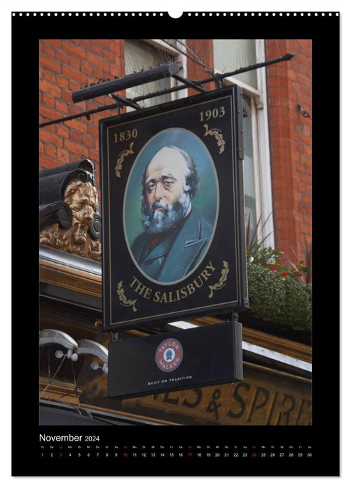Enseignes de pub à Londres - Partie 1 (Calendrier mural CALVENDO 2024) 