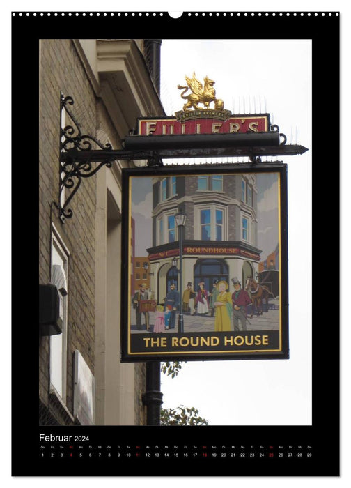 Enseignes de pub à Londres - Partie 1 (Calendrier mural CALVENDO 2024) 