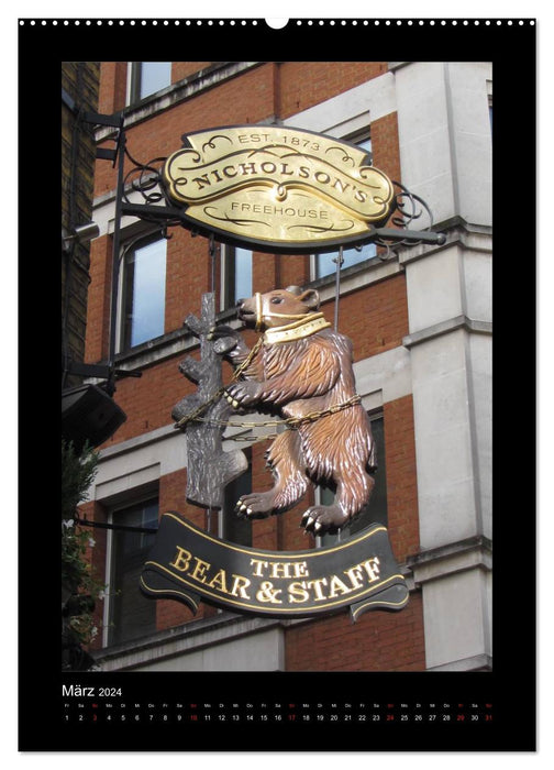 Pub signs in London - Part 1 (CALVENDO wall calendar 2024) 