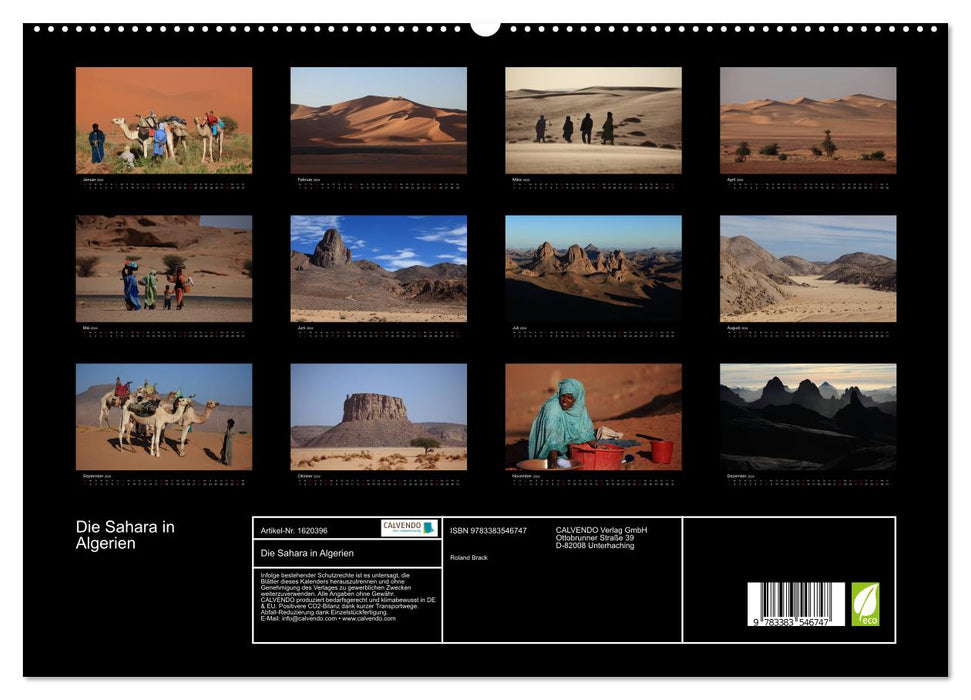 Die Sahara in Algerien (CALVENDO Premium Wandkalender 2024)