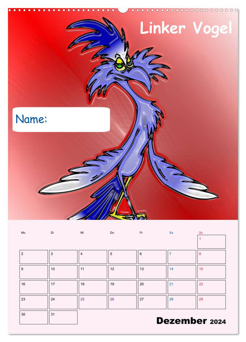 Spaßvogel-Kalender / Planer (CALVENDO Wandkalender 2024)