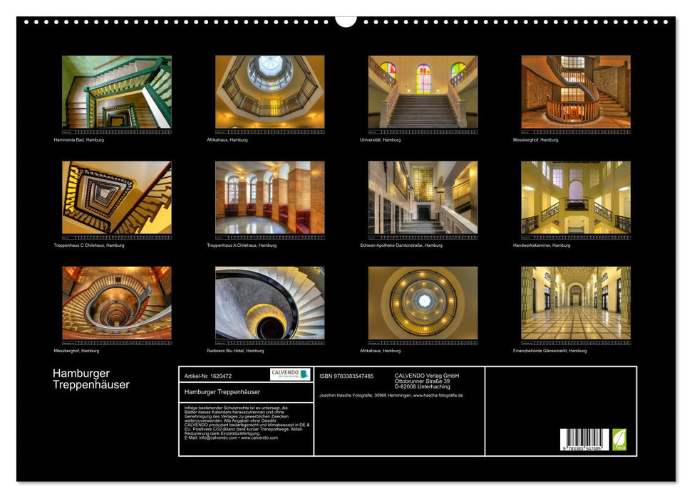 Hamburger Treppenhäuser (CALVENDO Wandkalender 2024)