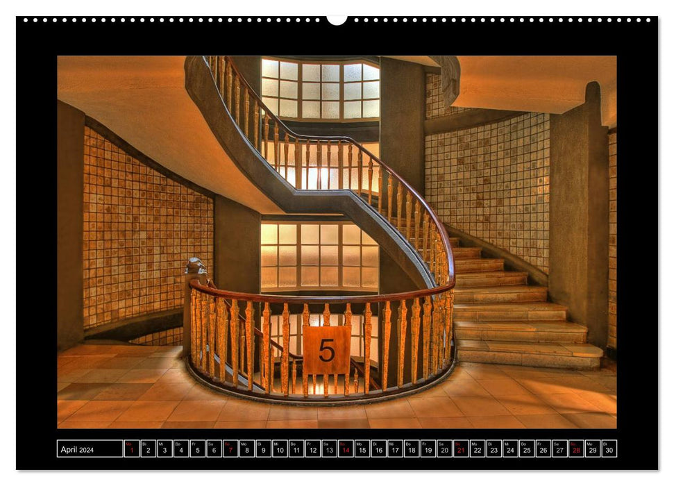 Hamburger Treppenhäuser (CALVENDO Wandkalender 2024)