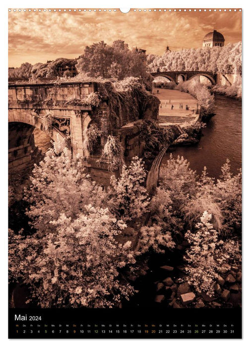 Images de nuit de ROME (Calendrier mural CALVENDO Premium 2024) 