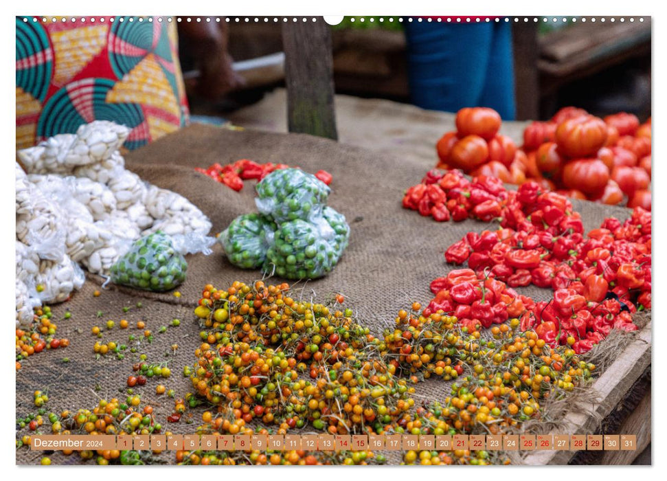 Spices and Flavors of West Africa - Markets in Ghana (CALVENDO Premium Wall Calendar 2024) 