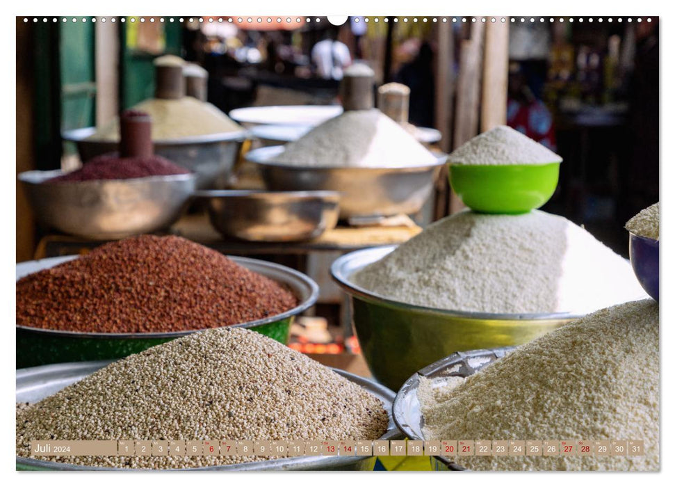 Spices and Flavors of West Africa - Markets in Ghana (CALVENDO Premium Wall Calendar 2024) 