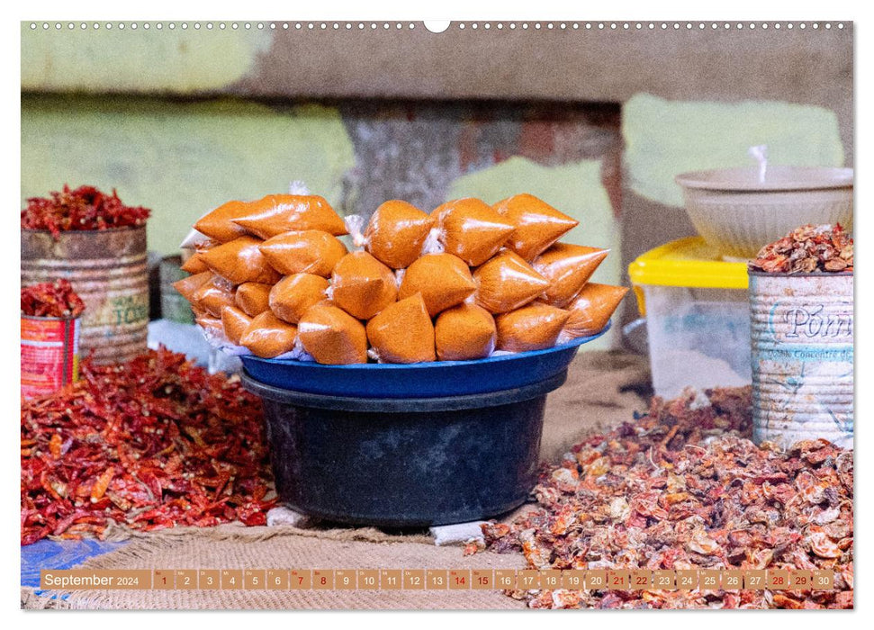 Spices and Flavors of West Africa - Markets in Ghana (CALVENDO Premium Wall Calendar 2024) 