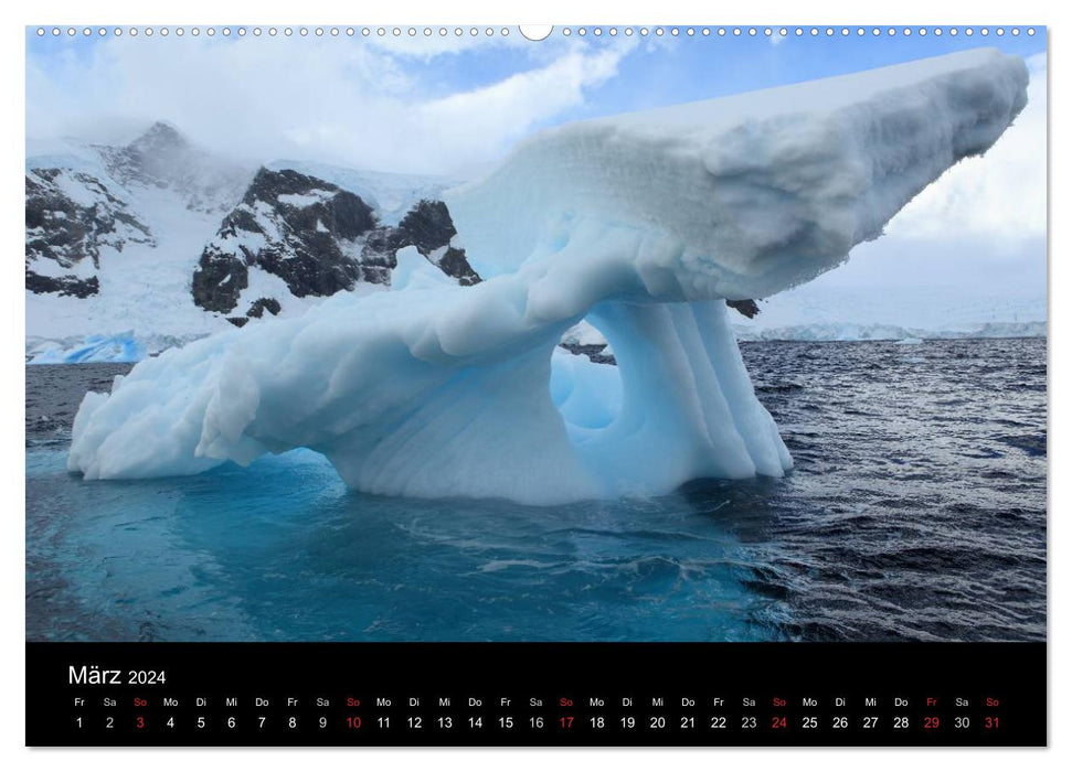 La version Antarctique / CH (Calendrier mural CALVENDO Premium 2024) 