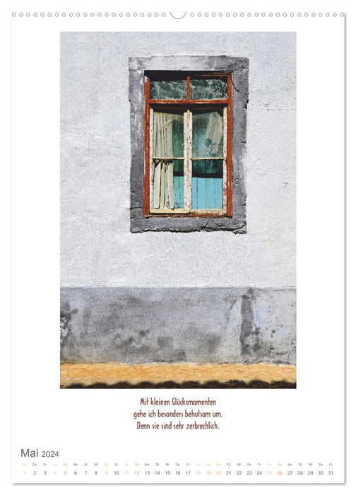 Alte Türen und Fenster mit Sinnsprüchen (CALVENDO Wandkalender 2024)
