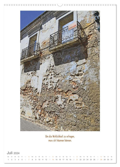 Old doors and windows with sayings (CALVENDO wall calendar 2024) 