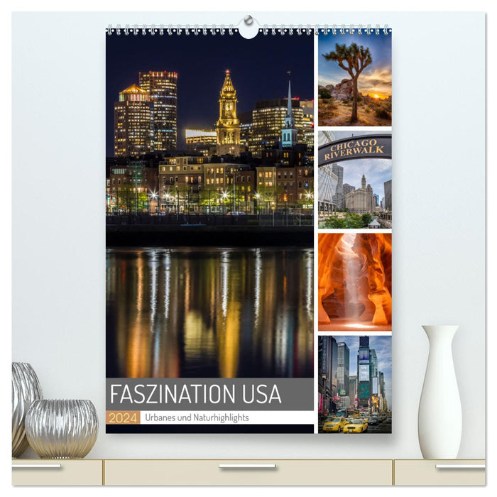 FASZINATION USA Urbanes und Naturhighlights (CALVENDO Premium Wandkalender 2024)