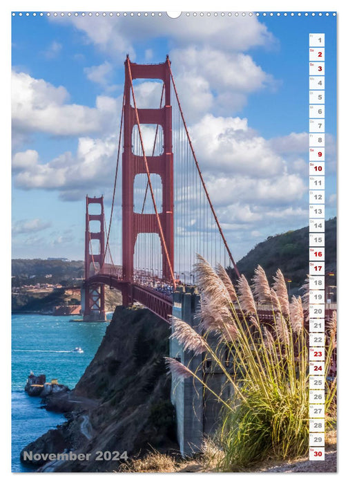 FASCINATION USA Points forts urbains et naturels (Calvendo Premium Wall Calendar 2024) 