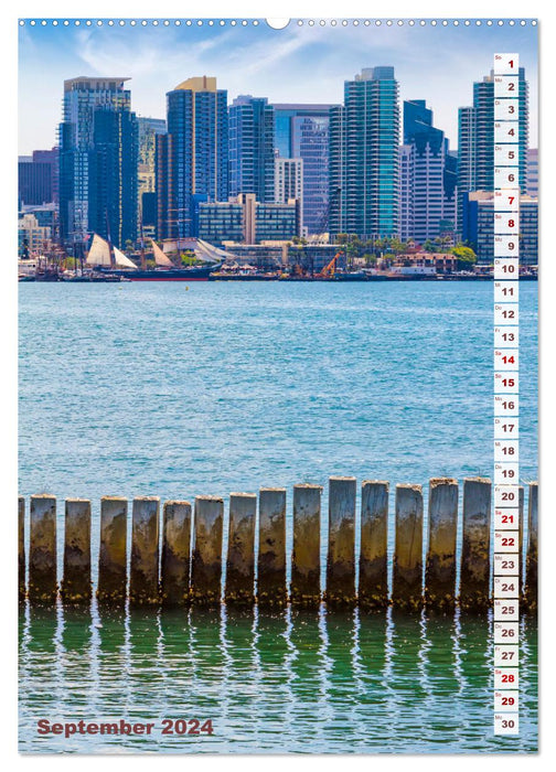 FASCINATION USA Points forts urbains et naturels (Calvendo Premium Wall Calendar 2024) 