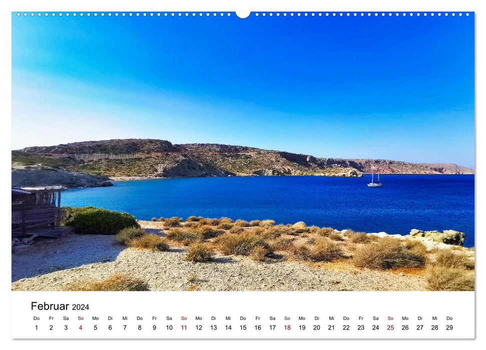 L'Est pittoresque de la Crète (Calvendo Premium Wall Calendar 2024) 