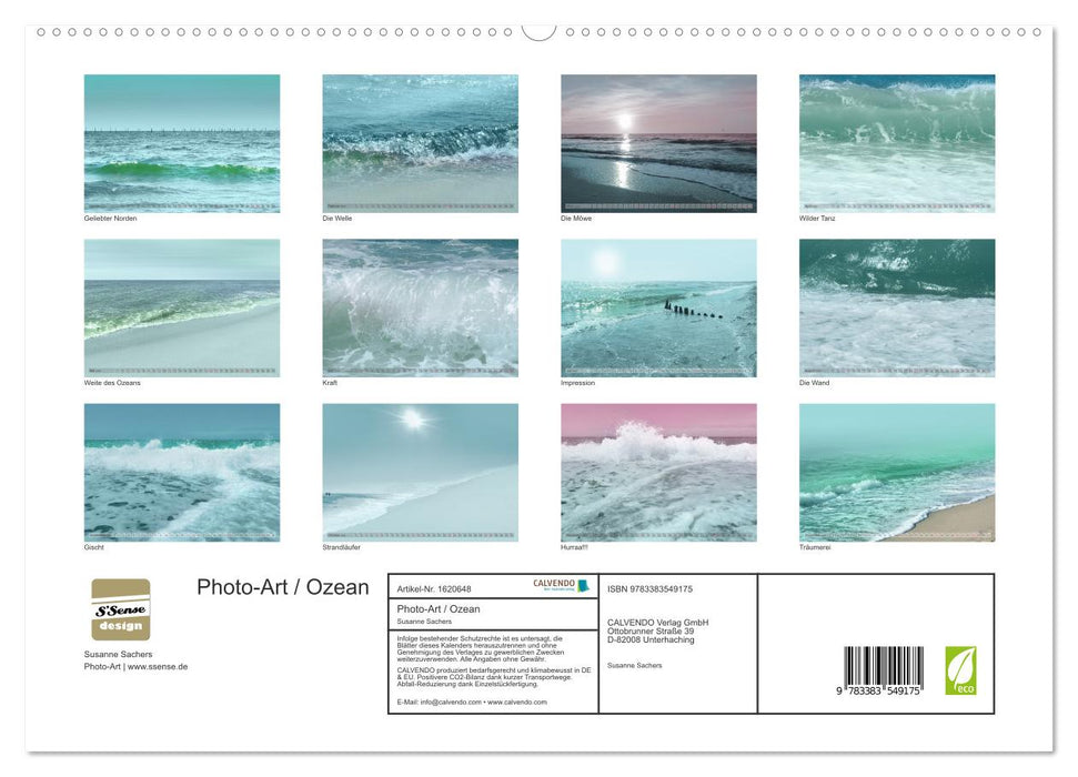 Photo-Art / Ocean (CALVENDO Premium Wall Calendar 2024) 