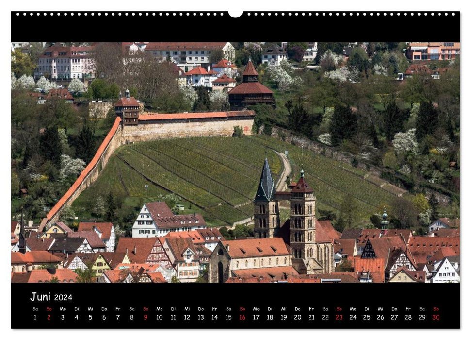 Esslingen am Neckar - Du Moyen Âge à l'époque moderne (Calendrier mural CALVENDO 2024) 