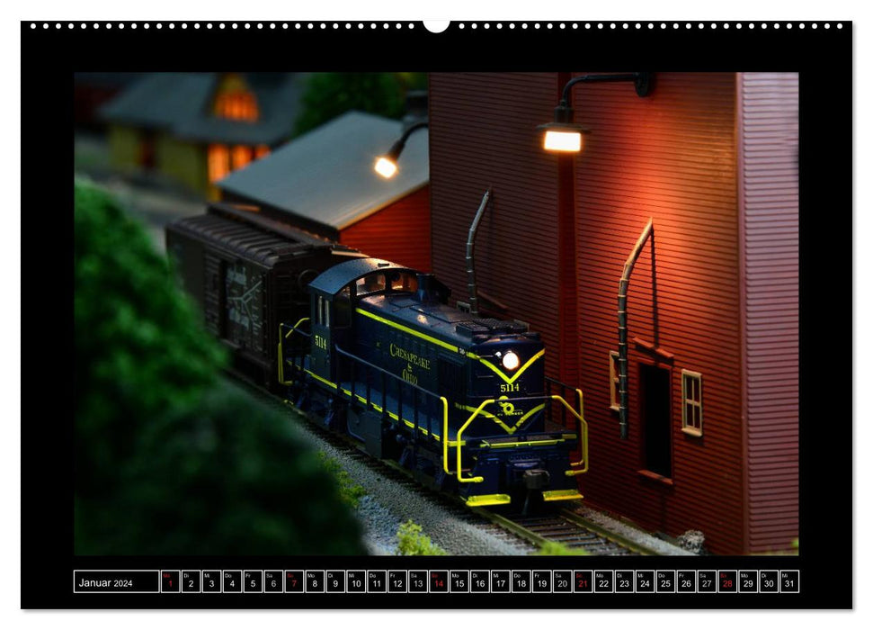 American model railways (CALVENDO wall calendar 2024) 