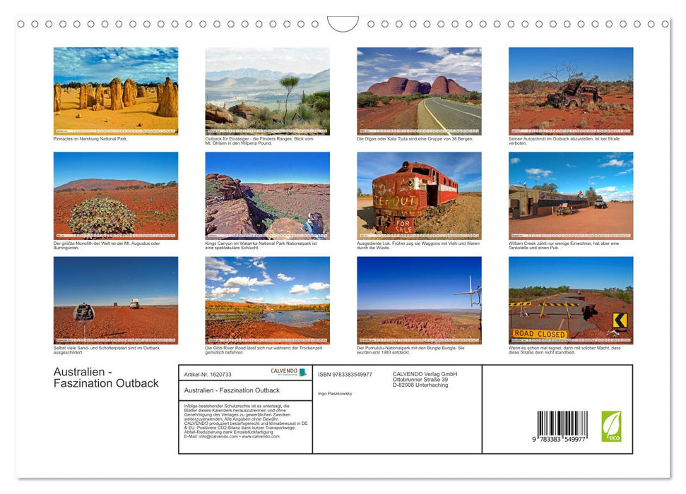 Australien - Faszination Outback (CALVENDO Wandkalender 2024)