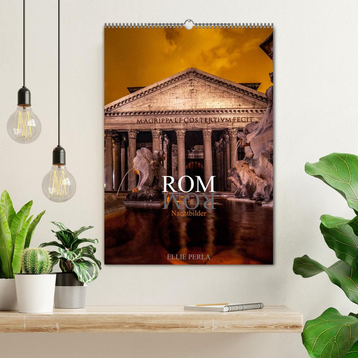 Images de nuit de ROME (calendrier mural CALVENDO 2024) 