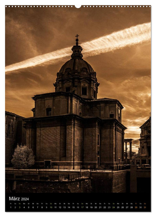 Images de nuit de ROME (calendrier mural CALVENDO 2024) 