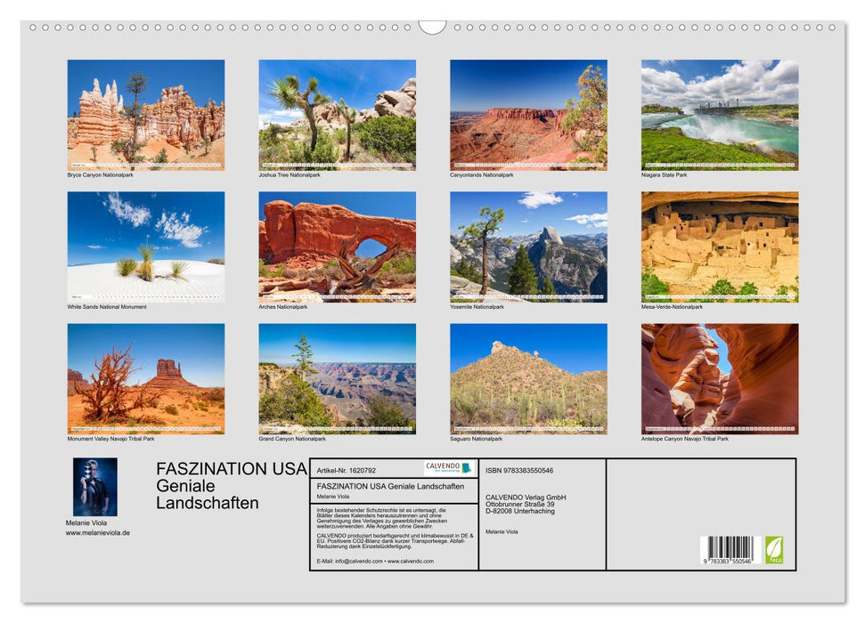 FASCINATION USA Brilliant landscapes (CALVENDO wall calendar 2024) 