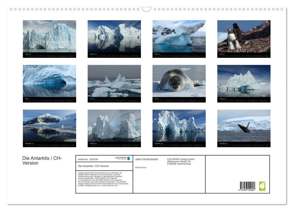 The Antarctic / CH version (CALVENDO wall calendar 2024) 