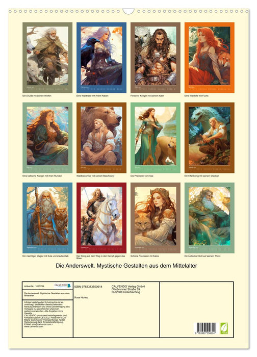 Die Anderswelt. Mystische Gestalten aus dem Mittelalter (CALVENDO Wandkalender 2024)