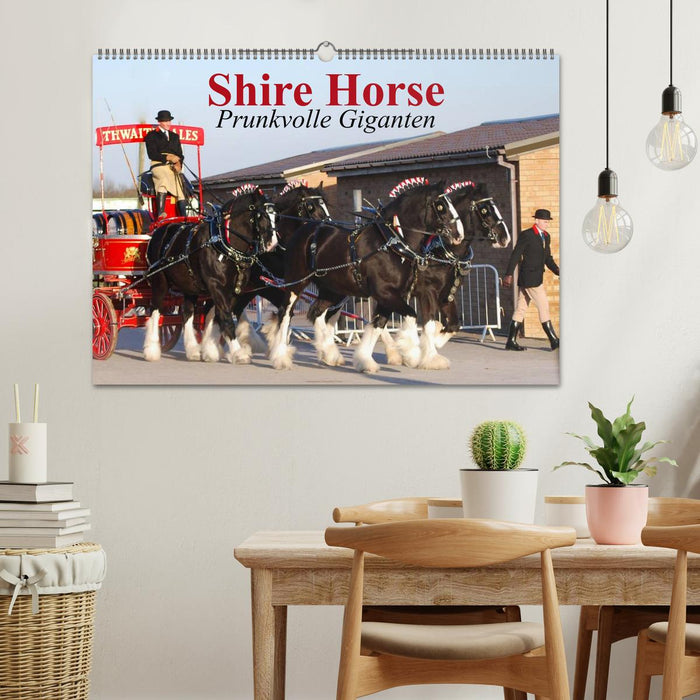 Shire Horse • Magnifiques géants (calendrier mural CALVENDO 2024) 