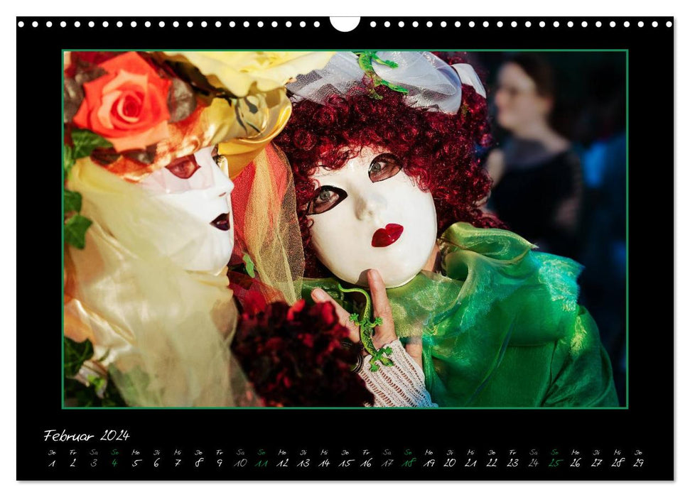 Venetian masks in Ludwigsburg (CALVENDO wall calendar 2024) 