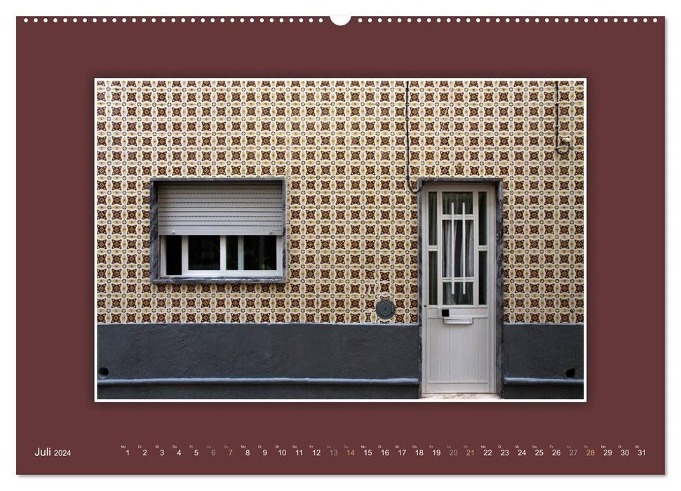 Façades azulejos au Portugal (Calendrier mural CALVENDO Premium 2024) 