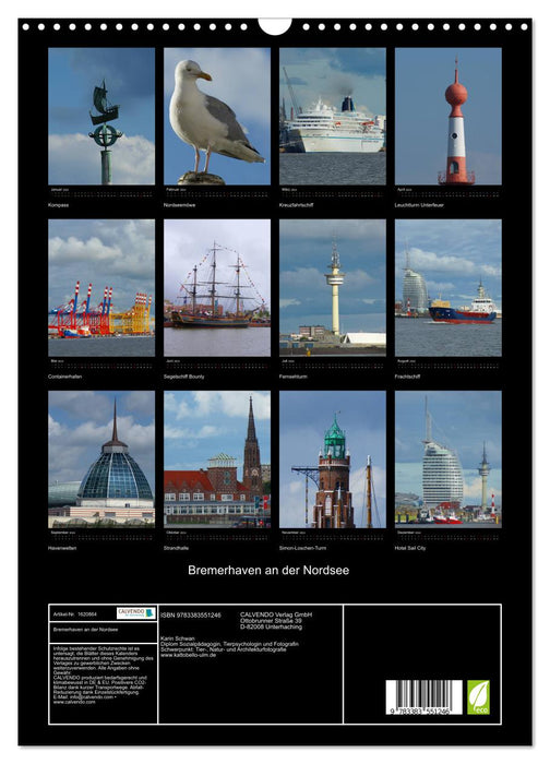 Bremerhaven sur la mer du Nord (calendrier mural CALVENDO 2024) 