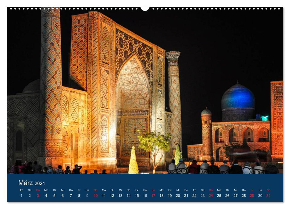 Ouzbékistan - Sur la route de la soie (Calvendo Premium Wall Calendar 2024) 