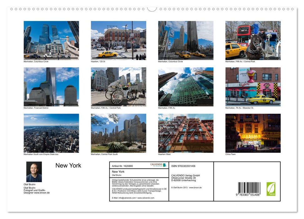 New York (Calvendo Premium Calendrier mural 2024) 