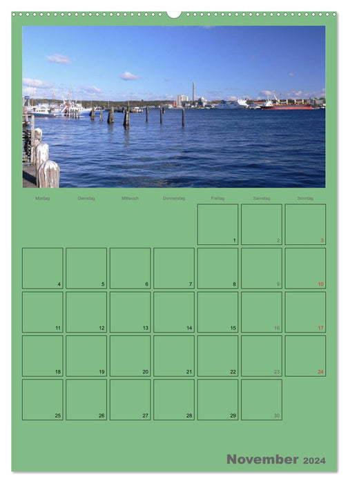 Around the Kiel Fjord / Planner (CALVENDO Premium Wall Calendar 2024) 