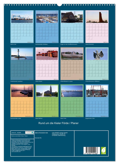 Around the Kiel Fjord / Planner (CALVENDO Premium Wall Calendar 2024) 