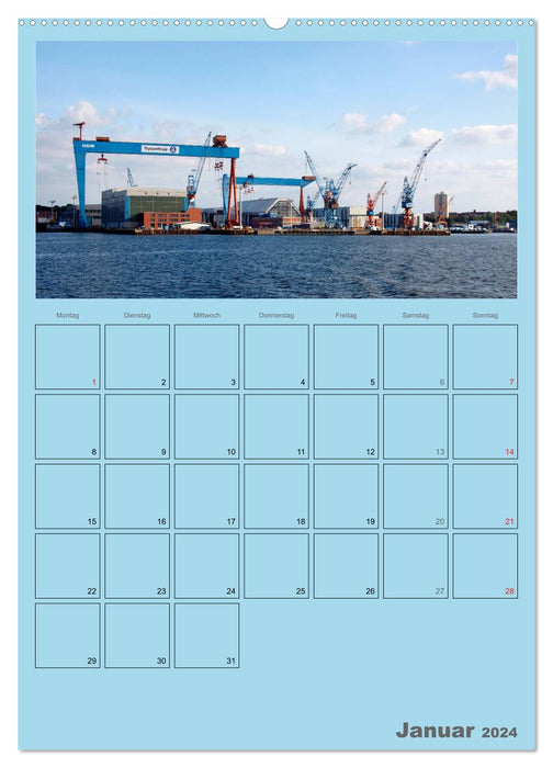 Autour du fjord de Kiel / Planificateur (Calendrier mural CALVENDO Premium 2024) 