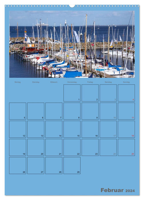Rund um die Kieler Förde / Planer (CALVENDO Premium Wandkalender 2024)