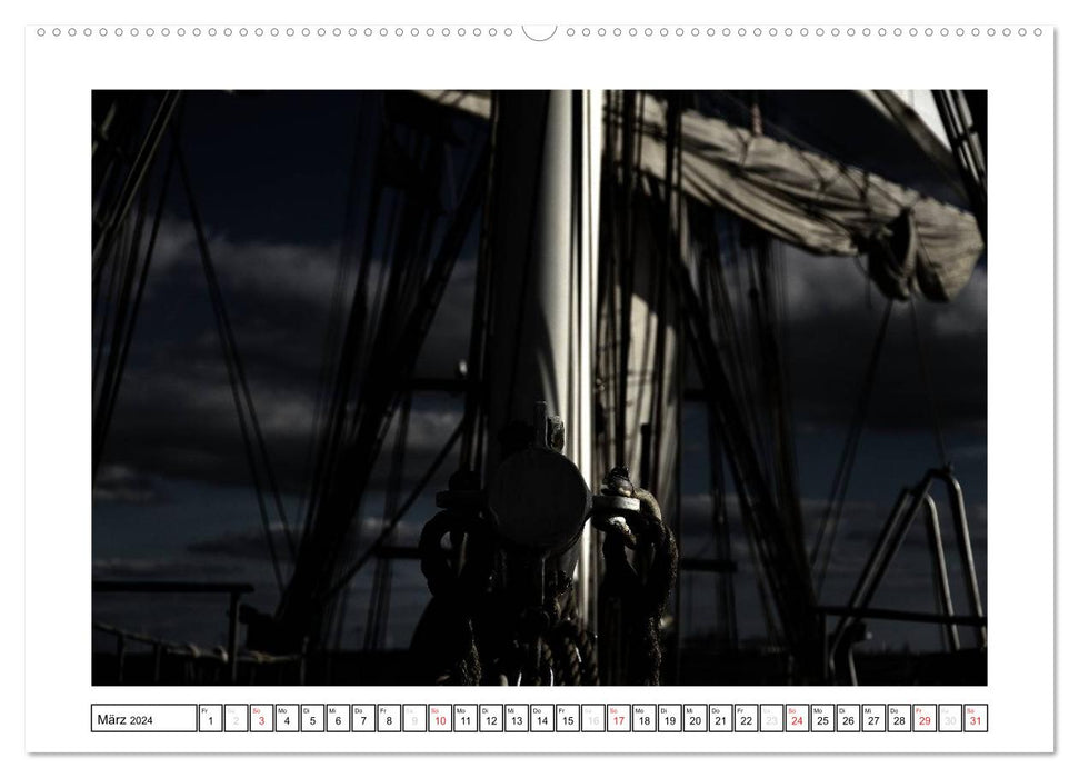 Sailing at night (CALVENDO wall calendar 2024) 