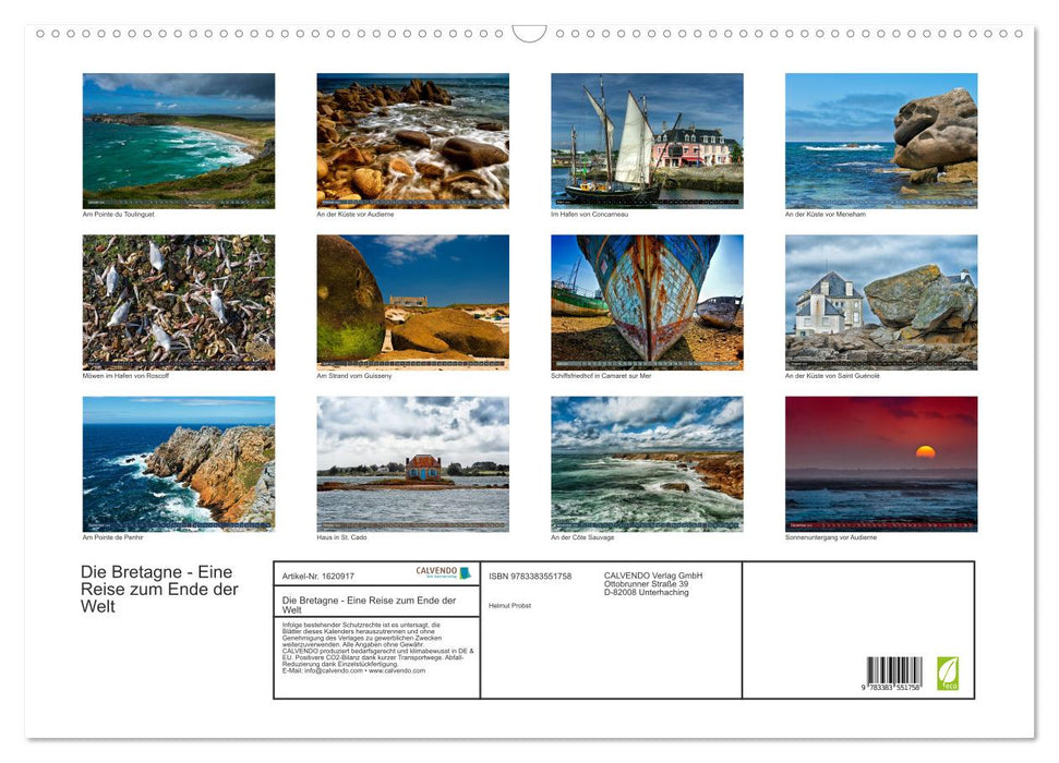 Brittany - A journey to the end of the world (CALVENDO wall calendar 2024) 