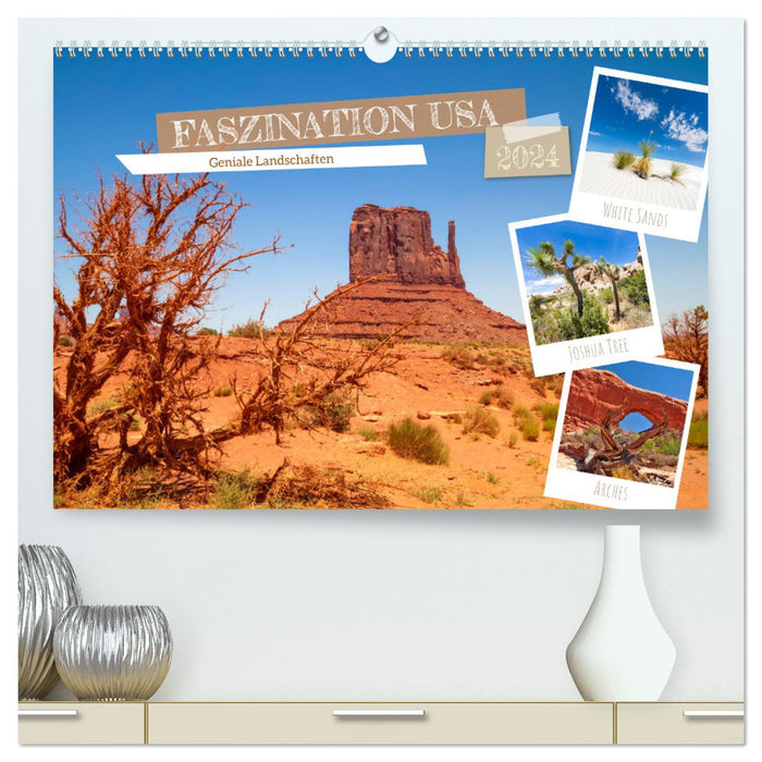 FASCINATION USA Paysages brillants (Calvendo Premium Wall Calendar 2024) 