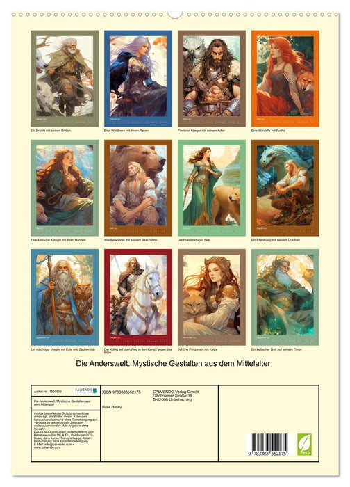 Die Anderswelt. Mystische Gestalten aus dem Mittelalter (CALVENDO Premium Wandkalender 2024)