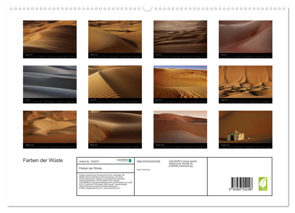 Farben der Wüste (CALVENDO Premium Wandkalender 2024)