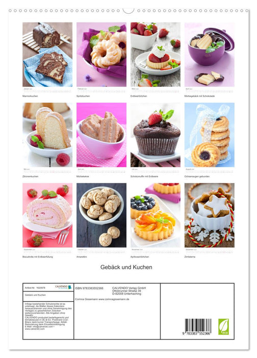 Pastries and cakes (CALVENDO Premium wall calendar 2024) 