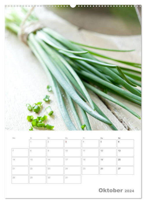Vegetarisch durch das Jahr / Planer (CALVENDO Premium Wandkalender 2024)