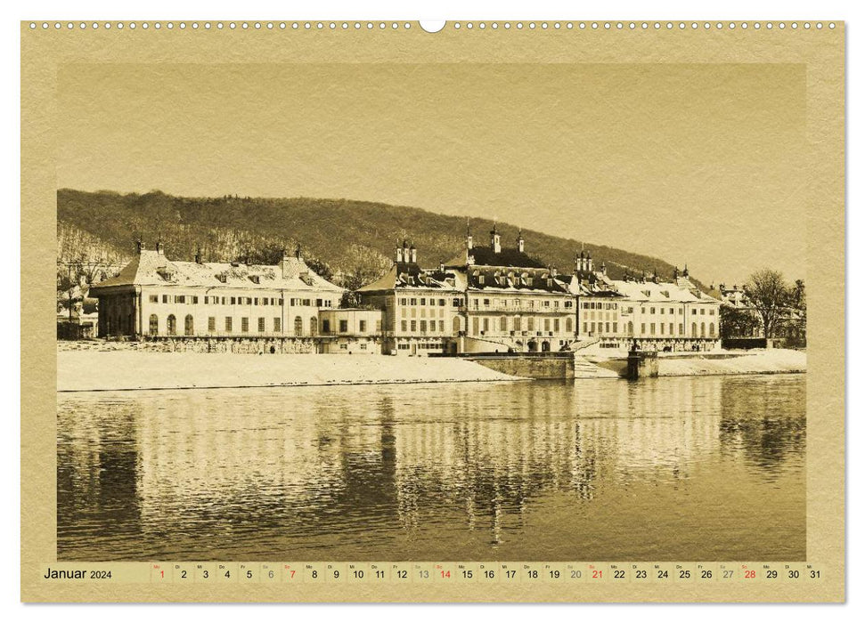 Sachsen - Ein Kalender im Zeitungsstil / CH-Version (CALVENDO Premium Wandkalender 2024)