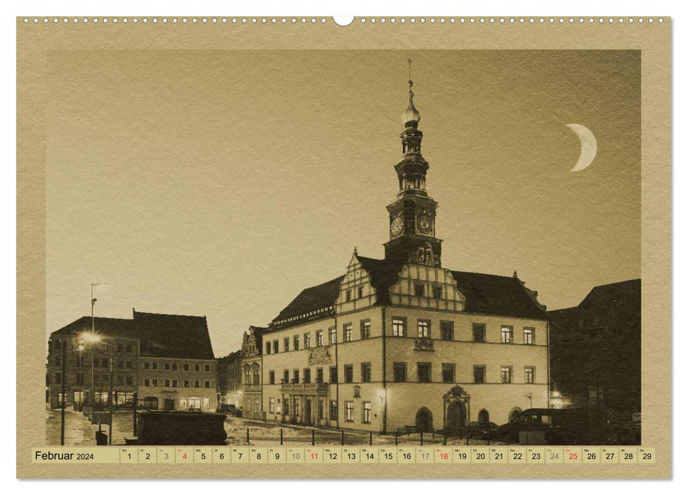 Saxony - A calendar in newspaper style / CH version (CALVENDO Premium Wall Calendar 2024) 